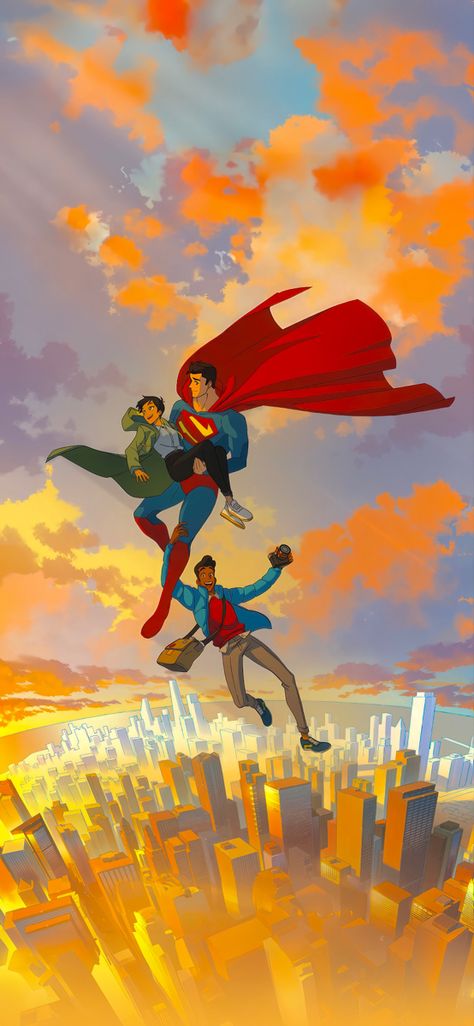 Batman And Superman Wallpaper, My Adventures With Superman Wallpaper, Superman Aesthetic, Superman Comic Art, Superman Animated, Clark Superman, My Adventures With Superman, Adventures With Superman, Superman Poster