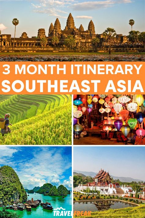 Discover the best of Thailand, Vietnam, Cambodia and Laos with this Southeast Asia trip itinerary, perfect for Asia budget travel, use this backpacking Southeast Asia itinerary to plan your Southeast Asia travel and the best things to do in Thailand, best places to visit in Cambodia, the best places to travel in Vietnam and Southeast Asia travel tips | southeast asia itinerary 3 months | southeast asia travel itinerary | best places to visit in southeast asia | best places in southeast asia Southeast Asia Itinerary, Backpacking Inspiration, Backpacking Southeast Asia, Asia Itinerary, Cambodia Itinerary, Things To Do In Thailand, Asia Trip, Thailand Travel Tips, Southeast Asia Travel