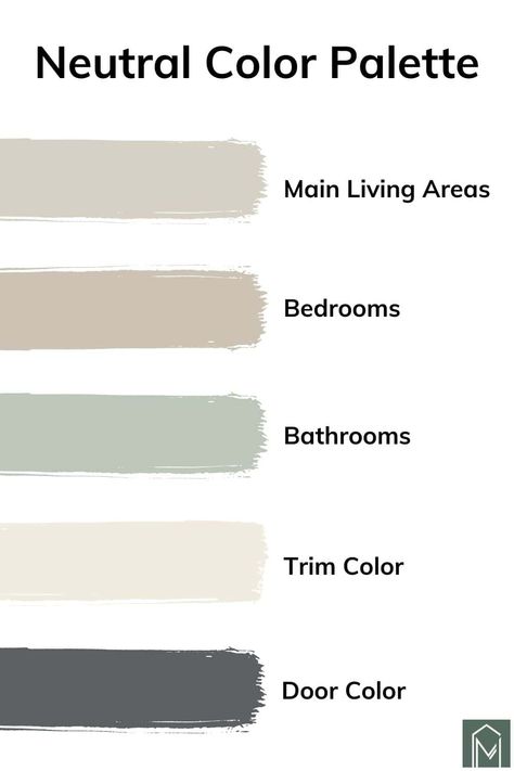 A Gorgeous Modern Neutral Color Palette For Your Home - Making Manzanita Color Palette Outside House, Living Room Paint Palette, Cream Wall Color Palette, Home Colour Schemes Interior Design, House Color Palettes Interior, Neutral Natural Color Palette, Country Home Color Palette, Neutral Home Color Palette, Color Palette For Home Interiors