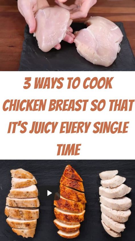 Ways To Cook Chicken Breast, Cooking Chicken Breast, Juicy Chicken Breast Recipes, Chicken Breast Salad, Chicken Breast Oven, Boiled Chicken Breast, Clean Chicken, Ways To Cook Chicken, Chicken Ideas