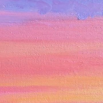 Sunset Pink Painting, Pink Beach Sunset Painting, Pink And Orange Sunset Painting, Easy Pink Sunset Painting, Sunset Painted Wall, Pink Sunset Drawing, Pink And Blue Sunset Painting, Summer Sunset Painting, Pink Acrylic Painting Ideas