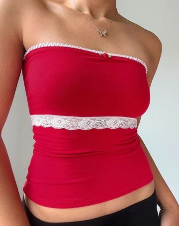 Access to unique and custom fashion pieces. Start your search through pieces that speak to and are made just for you! Stretchy Fabric Sewing Projects, Diy Tube Top From T Shirt, Red Top Aesthetic, Diy Tube Top, Thrift Board, Outfit Wishlist, Red Tube Top, Pink Tube Top, Lace Tube Top