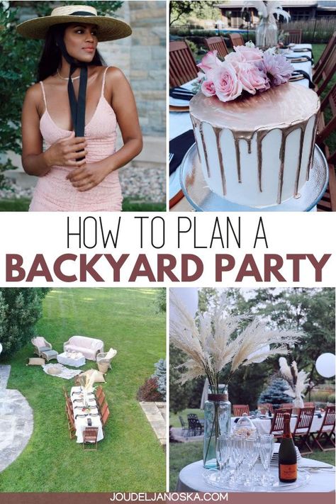 Bbq Birthday Party Ideas For Adults, Rustic Garden Birthday Party Ideas, Outside Birthday Dinner Ideas, Lawn Dinner Party, Backyard Brunch Decor, Backyard Soiree Party, 40th Outdoor Birthday Ideas For Women, 60th Birthday Backyard Party Ideas, 18th Birthday Backyard Party Ideas