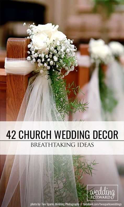 Diy Wedding Aisle Decorations, Wedding Aisle Decorations Indoor, Diy Wedding Aisle, Church Pew Flowers, Church Pew Wedding, Wedding Chapel Decorations, Wedding Diy Decor, Church Wedding Decorations Aisle, Church Pew Decorations