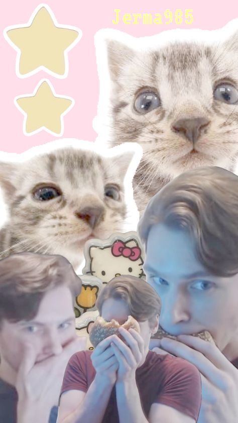 Jerma985 #jerma #jermacore #jerma985 #hellokitty #stars Gerbil, Phone Backgrounds, Jerma Wallpaper, I Love My Wife, Group Photo, Gremlins, In A Nutshell, White Man, Youtubers