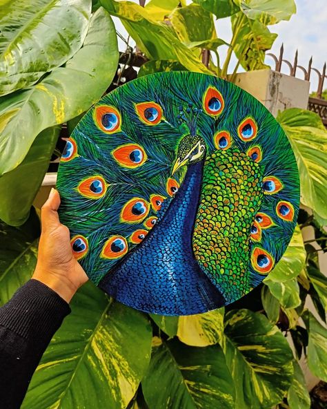 Peacock acrylic painting 🦚 "She is a peacock in everything but beauty!”  . . Hope your day is filled with sunshine 🌸 Comment down your thoughts about this painting ✨ . . Follow for simple painting ideas Medium : Acrylic on MDF board . . Don't forget to do like save and share if you like it 🧡 . . Follow @artcartbyakansha #acrylic #acrylicpainting #creativity #trending #instagood #creator #artist #artistsoninstagram #instagramreels #artreels #arttherapy #artesanato #paintings #creator Painting Ideas Medium, Mdf Board Painting Ideas, Peacock Painting Acrylic, Peacock Acrylic Painting, Simple Painting Ideas, Simple Painting, Peacock Painting, Mdf Board, Jokes And Riddles