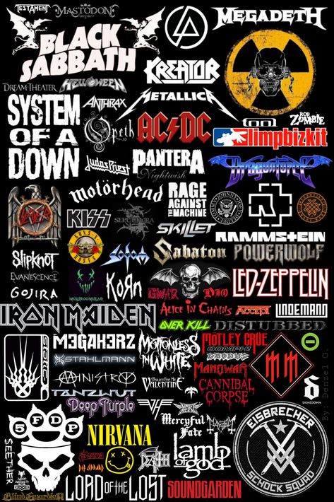 Rock Bands Posters, Iphone Wallpaper Rock, Gambar Lanskap, Metal Band Logos, Rock Band Logos, Seni Pop, Rock Poster Art, Rock N Roll Art, Rock Band Posters
