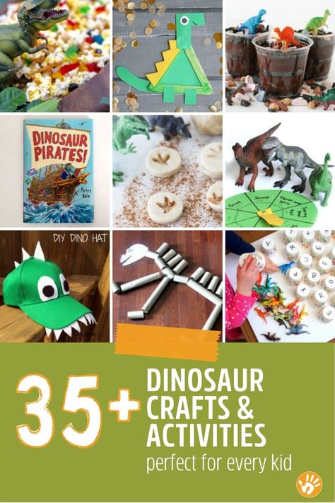 Put a little roar into your child's day with 35+ dinosaur activities! Make yummy snacks, create cute crafts, and celebrate dinosaurs together. Outer Space Crafts For Kids, Dino Craft, Outer Space Crafts, Planet Crafts, Space Crafts For Kids, Moon Crafts, Dinosaur Themed Birthday Party, Dinosaur Activities, Dinosaur Crafts