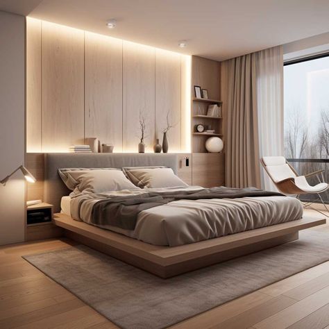 Bedroom Design Luxury, Minimalist Bed, تصميم للمنزل العصري, Bed Design Modern, Luxury Bedroom Master, Bedroom Bed Design, Minimalist Interior Design, Bedroom Furniture Design, Modern Bedroom Design