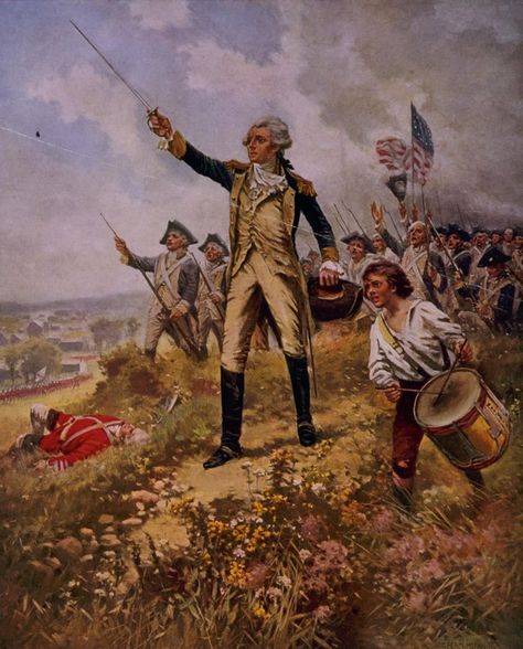 On June 13, 1777, The Marquis de Lafayette arrived in South Carolina to assist America in our fight for Independence. Image: Lafayette's Baptism by Fire by E. Percy Moran via Wikimedia Commons, public domain Colonial America, Marquis De Lafayette, Revolution Art, La Fayette, Continental Army, American Independence, In Memoriam, Diana Gabaldon, French Revolution