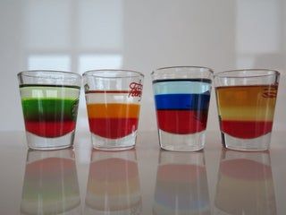 How to Pour a Layered Shot : 6 Steps - Instructables Traditional Cocktails, Layered Shots, Champagne Jello, Rainbow Shots, Layered Cocktails, New Year's Eve Crafts, Layered Drinks, Coffee Health Benefits, Coffee Cocktails