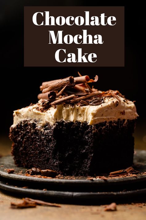 Chocolate Cake Espresso Powder, Chocolate Coffee Sheet Cake, Essen, Small Chocolate Coffee Cake, Mocha Buttercream Cake, Mocha Filling For Cake, Mocha Caramel Cake, Mocha Sheet Cake, White Chocolate Mocha Cake