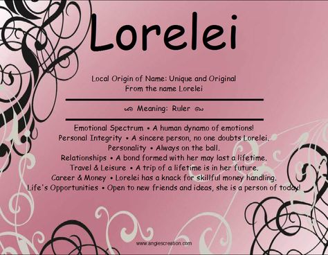 Lorelei Lorelei Name Meaning, Lorelei Core Aesthetic, Lorelei Name, Lorelei Aesthetic, Lorelei Core, Personal Integrity, + Core + Aesthetic, Names With Meaning, Big Love