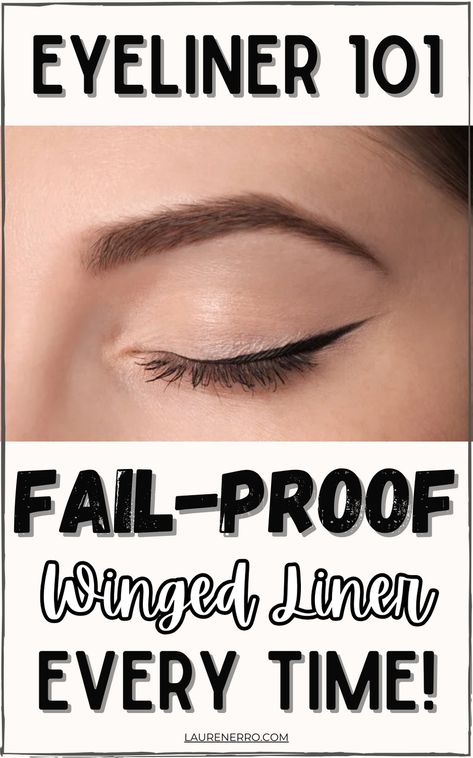 Nailing a perfect winged eyeliner can be quite the challenge. Here's how to do winged eyeliner with ease thanks to a step by step winged eyeliner tutorial. | how to do winged eyeliner for beginners step by step | how to do winged eyeliner for beginners simple | winged eyeliner tutorial for beginners step by step | winged eyeliner tutorial liquid liner | winged eyeliner tutorial for beginners liquid liner | how to do winged eyeliner for hooded eyes Easy Wing Eyeliner For Beginners, Draw Eyeliner Step By Step, How To Get The Perfect Winged Eyeliner, How To Do The Perfect Winged Eyeliner, How To Get Perfect Winged Eyeliner, How To Do Simple Eyeliner For Beginners, How To Do Wings Eyeliner For Beginners, Easy Liner Winged Eye, Best Cat Eye Eyeliner