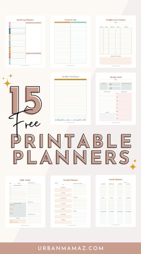 Looking for free printable planners? Check out this ultimate list of 15 printable meal planners to achieve your goals. Meal Prep Printable Free, Monthly Planner Printable Free, Free Printable Meal Planner, Track Diet, Free Meal Planner, Meal Planner Printable Free, Printable Meal Planner, Meal Planners, Diet Planner