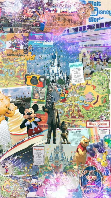 A magical gathering of Disney dreams… #collageart #aesthetic #vintage #disney #art #pinterest #wishes #fireworks #disneyworld #disneyaesthetic #wdw #fyp Disney World Collage Wallpaper, Disney Floral Wallpaper, Disney World Backgrounds, Disney Wish Wallpaper, Disney World Background, Cute Disney Wallpaper Aesthetic, Disney World Aesthetic Wallpaper, Disney Collage Wallpapers, Disney Parks Wallpaper