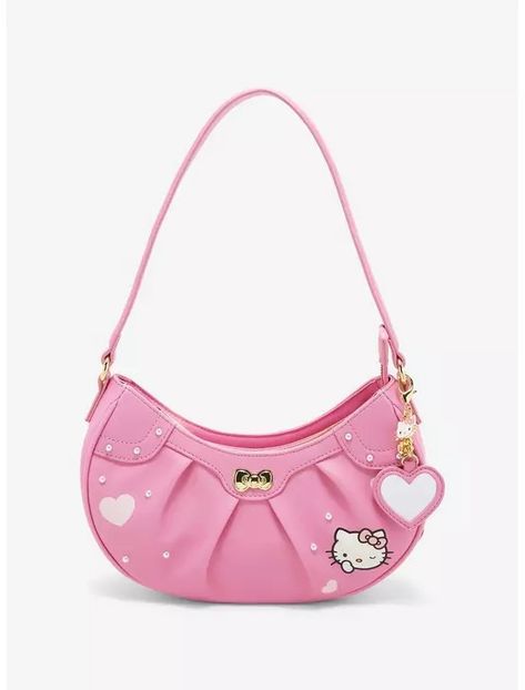 Fimo, Baguette, Cute Pink Bag, Pink Purses, Hello Kitty Charm, Hello Kitty Bags, Hello Kitty Purse, Pink Bags, Kitty Clothes