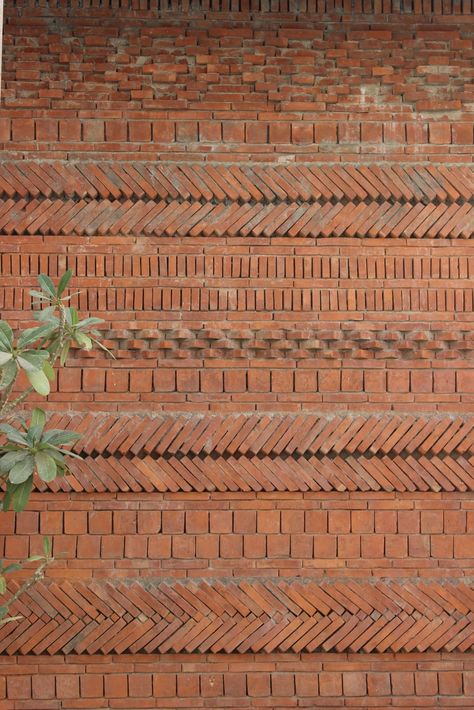 Brick wall Fasad Design, Brick Cladding, Brick Detail, Brick Art, Arch Architecture, Brick Fence, Brick Masonry, Brick Texture, Brick Architecture