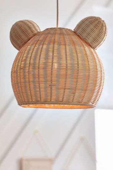 Natural Teddy Bear Rattan Easy Fit Shade Nursery Lighting Ceiling, Teddy Bear Room Decor, Teddy Bear Nursery Theme, Teddy Bear Bedroom, Teddy Bear Room, Bear Nursery Theme, Teddy Bear Nursery Decor, Teddy Nursery, Baby Bear Nursery