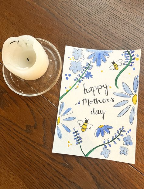 Mother’s Day Homemade Cards Drawing, Happy Mother Day Gift Ideas, Happy Mother Day Card Ideas, Mother's Day Card Flowers, Mothersday Cards Cute, Mothered Day Card, Mother’s Day Card Watercolors, Diy Mothers Day Card Ideas, Bday Card Ideas For Grandma