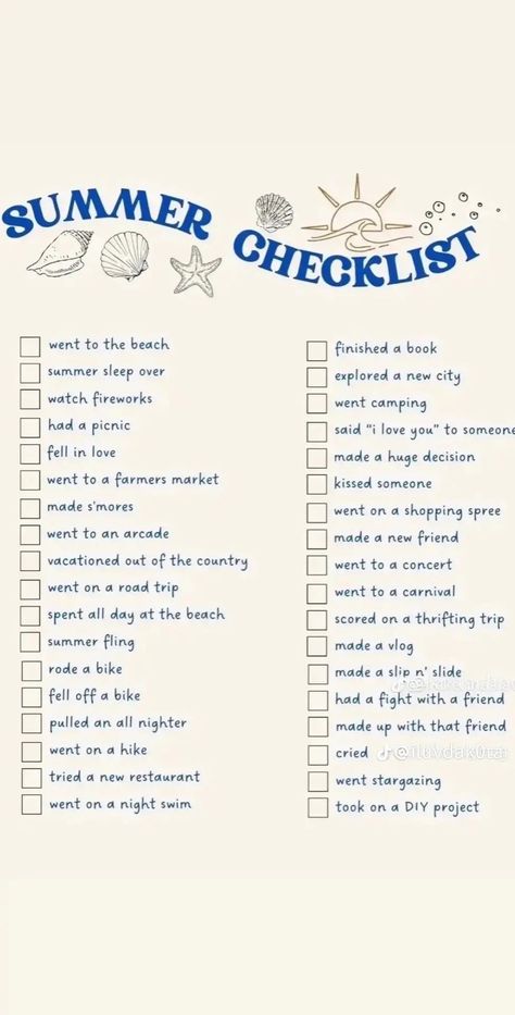 Bucket List Inspo Aesthetic, Summer Goals List Productive, Things To Do In June, Summer List Ideas, Fun Summer Ideas, List Aesthetic, Things To Do In Summer, Summer Bucket List For Teens, Summer Checklist