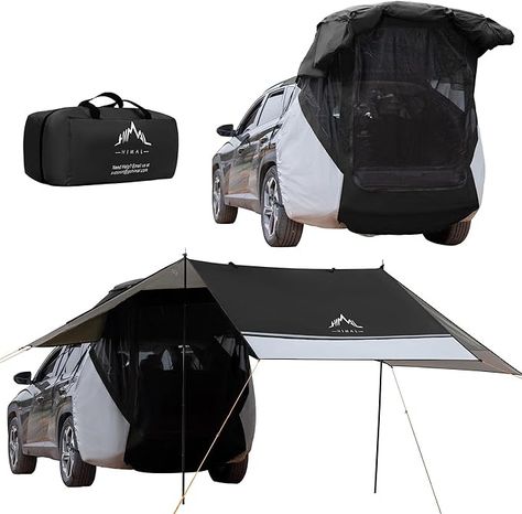 Amazon.com: UNIHIMAL SUV Tent for Camping, Car Tent, Car Awning Tailgate Tent Windproof Hatchback for Car Camping Tent Roof Canopy and Poles Universal Waterproof 3000MM UPF 50+ (Black) : Automotive Car Camping Tent, Tailgate Camping, Tailgate Tent, Car Awnings, Tent For Camping, Suv Tent, Car Tent Camping, Roof Canopy, Car Tent