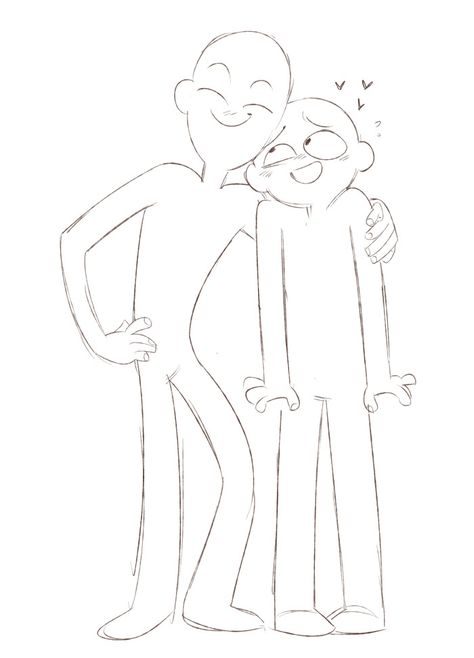 #SnufkinWasHere (Posts tagged draw your otp) Tumblr, Embarrassed Pose Reference, Height Difference Couple Poses, Draw Squad, Height Difference Couple, Draw Your Otp, Couple Poses Drawing, Draw Your Oc, Height Difference