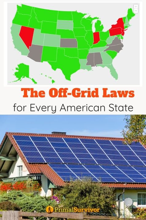 Off Grid Homestead, Off Grid Survival, Off Grid House, Going Off The Grid, Off Grid Solar, Survival Life Hacks, Survival Techniques, States In America, Living Off The Land