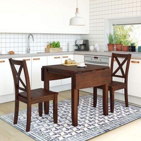 Or, a drop leaf kitchen table with two chairs if you're looking for something more compact. Sometimes, adding a piece of furniture can make a space feel totally new. Nook Dining Table, Croissants Breakfast, Nook Dining, Breakfast Nook Table, Breakfast Nook Dining Set, Nook Dining Set, Folding Dining Table, Dining Furniture Sets, Lifestyle Ideas