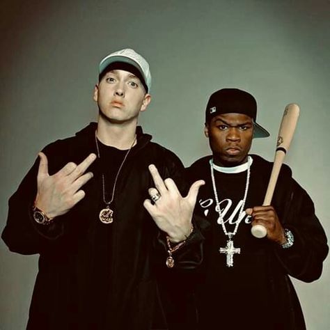 Shady x 50 cent Eminem And 50 Cent, 90s Rap Aesthetic, 50 Cent And Eminem, Cultura Hip Hop, Ropa Hip Hop, Hip Hop World, Hip Hop Classics, Eminem Rap, Eminem Slim Shady