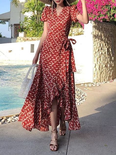 Celana Palazzo, Trendy Spring Dresses, Vacation Dresses Casual, Casual Vacation Outfits, Dresses Vacation, Easter Dresses For Women, Caribbean Vacation, Dresses Beach, Weekend Dresses