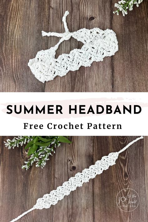 Amigurumi Patterns, Free Crochet Pattern Hair Accessories, Crochet Easy Bandana, Easy Crochet Beginners, Quick Crochet Bandana, Lace Crochet Headband Pattern Free, Knit Summer Headband, How To Wear Crochet Bandana, This To Crochet