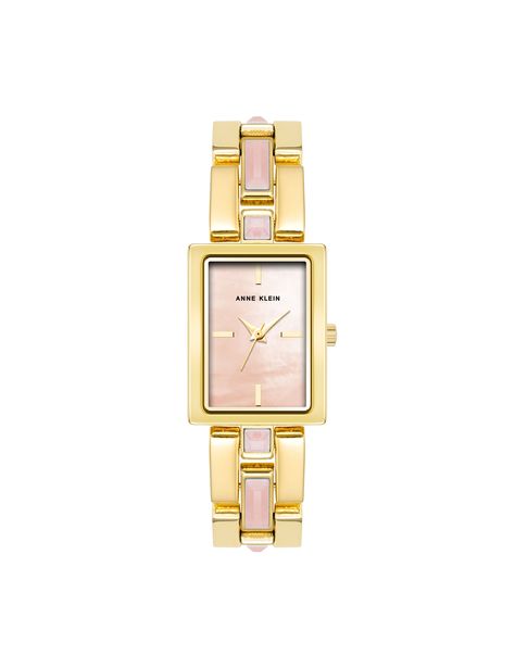 Elegant and refined, this jewelry-inspired watch features genuine gemstone accents on the bracelet for a pop of color. Band Length: 7" Case width: 21mm. Band width: 15mm. Must Have Gifts For Women, Fashion And Accessories, Watches For Small Wrists Woman, Classic Womens Watch, Birthday Gift Inspo Best Friend, Jelewry Gold, Staple Jewelry Pieces, Women’s Gold Watch, Clean Girl Accessories