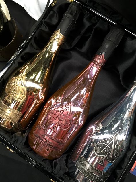 Pin for Later: Get the Party Started With These 6 Fascinating Wines and Spirits Armand de Brignac Brut Gold (Ace of Spades) Ace Of Spades Bottle, Bartender Recipes, Spud Webb, Armand De Brignac, Champagne Drinks, Elegant Food, Rum Bottle, Gold Bottles, Fashion Shoes Heels