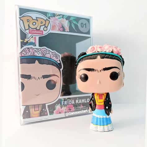 Fimo, Frida Kahlo Flowers, Игрушки Funko Pop, Pop Figurine, Funko Pop Dolls, Custom Funko Pop, Custom Funko, Funk Pop, Funko Pop Collection