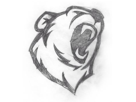 Bear Sketch by Daren Guillory How To Draw Bear, Draw Bear, Bear Stencil, Bear Logo Design, Bear Sketch, Logo Sketches, Bear Tattoos, Bear Drawing, Beauty Art Drawings