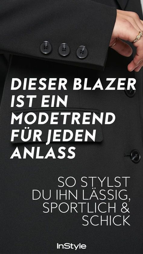 Wenn du auf der Suche nach DEM Basic-Kleidungsstück für deinen Kleiderschrank bist, dann schau mal in unserem Artikel vorbei. Denn dieser schlichte Blazer ist so vielseitig, dass er dir viele Jahre Freude bereiten wird #instyle #instylegermany #mode #modetrend #blazer #basic #blazertrend #jacke # Beauty, Schwarzer Blazer Outfit, Outfit Mit Blazer, Blazer Outfit, Blazer Outfits, Work Outfit, Blazer