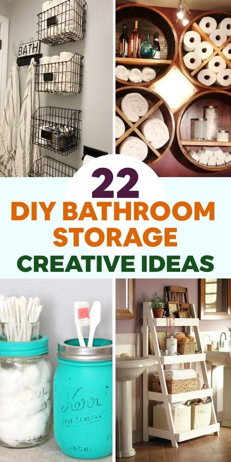 Wc Storage, Towel Hanging Ideas, Old Mason Jars, Small Bathroom Towel, Recycled Garden Planters, Diy Storage Ideas, Bathroom Clutter, Diy Bathroom Storage Ideas, Organized Bathroom