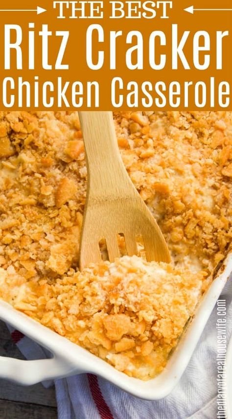 Recipes With Ritz Crackers, Recipe With Ritz Crackers, Cracker Chicken Casserole, Ritz Cracker Chicken Casserole, Ritz Chicken Casserole, Easy Chicken Casserole, Ritz Chicken, Chicken Casserole Recipes, Ritz Cracker Recipes