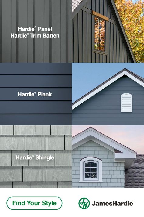 Houses With Shingle Siding, Houses With Different Siding, Vynil House Siding Colors, Painted Wood Siding Exterior Before And After, Exterior Options For House, Thick Siding Exterior, Exterior House Paneling, House Colors Exterior Siding, Lakehouse Siding Ideas