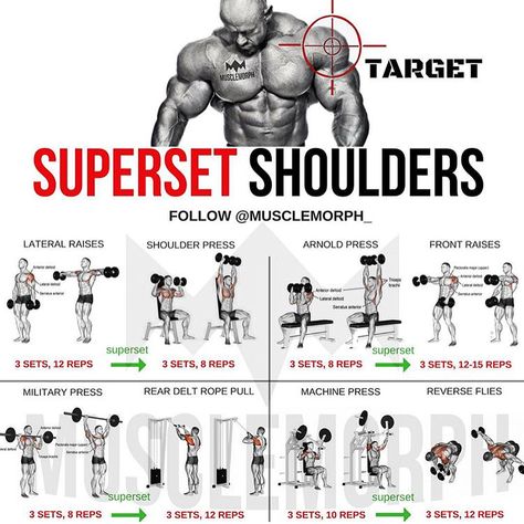 (Swipe Left) Complete 6 days a week superset workout plan!✅@musclemorph_ Monday: Chest Tuesday: Back Wednesday: Shoulders Thursday: Legs Friday: Arms Saturday: Abs Sunday: Rest - Enhance your progress with MuscleMorph Supplements from the LINK in our BIO ✔️MuscleMorphSupps.com . TAG YOUR GYM PALS #MuscleMorph Chest Workouts, Gym Antrenmanları, Gym Workout Chart, Gym Workouts For Men, Muscle Building Workouts, Weight Training Workouts, Workout Chart, Workout Plan Gym, Body Fitness
