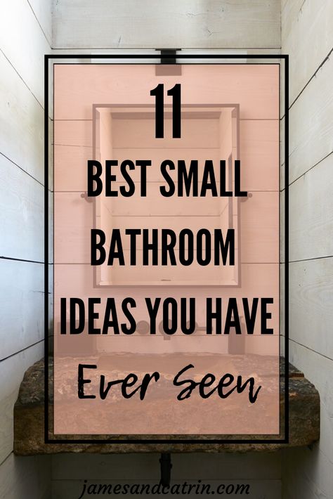 If you have a small bathroom and want some great decor ideas then have a look at these. The best small bathroom decor ideas we could find. These are stylish small bathrooms that do not feel like they are small. Great for a small bathroom remodel. #smallbathroomideas #smallbathroom #smallbathroomdecor #design #ideas #inspiration #remodel #jamesandcatrin