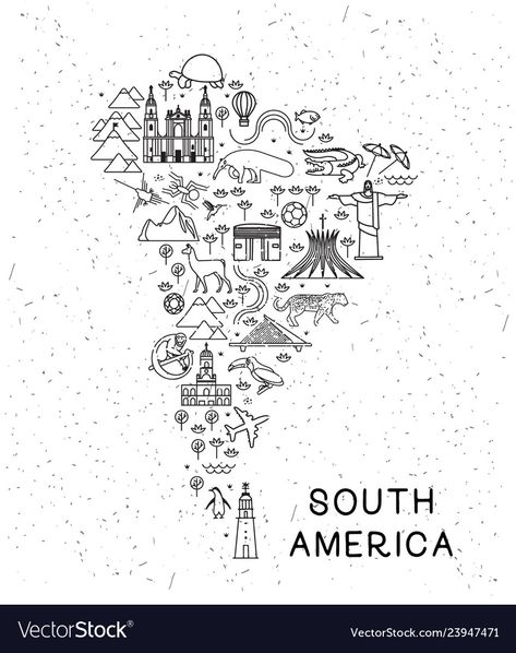 Latin America Map, Peru Tattoo, South America Animals, Columbia South America, Canada Tattoo, Maps Aesthetic, Map Logo, Map Sketch, Inca Tattoo