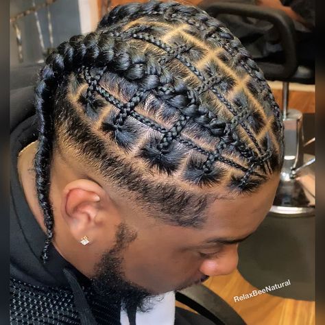 Male Hair Braids For Men, Braided Male Hairstyles, Men Two Braids Hairstyle, High Top Hairstyles, Braids For Guys With Long Hair, Black Man Braids With Fade, Two Braids Men Black, Male Hairstyles Cornrows, Braided Hairstyles For Men Cornrows