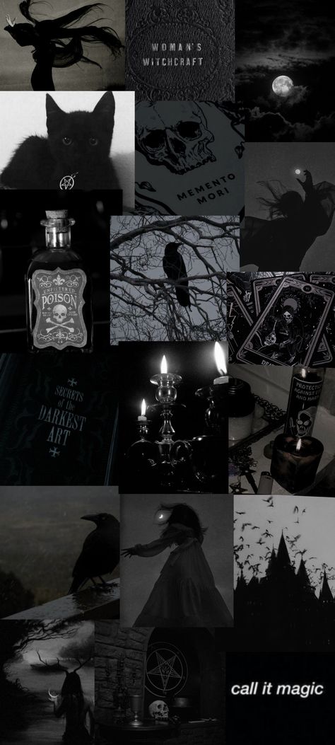 Black witch aesthetic wallpaper Phone Wallpaper Spooky Aesthetic, Witch Gothic Aesthetic, Witch Affirmations Wallpaper, Dark But Light Aesthetic, Dark Aesthetic Wallpaper For Phone, Witches Wallpaper Iphone, Cerberus Wallpaper Iphone, Black And White Witch Aesthetic, Black Witch Aesthetic Wallpaper