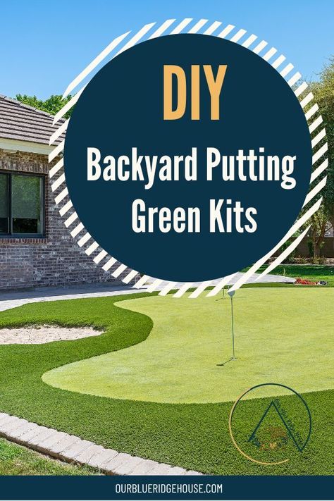 These backyard putting greens are great for outdoors and indoors. Practice golf with these portable golf mats and putting green kits. #famulyfun #familygames #golfing Backyard Chipping Green Ideas, Put Put Golf, Golf Mats, Green Backyard, Golf Diy, Golf Green, Green Diy, Golf Practice, Fire Pit Backyard