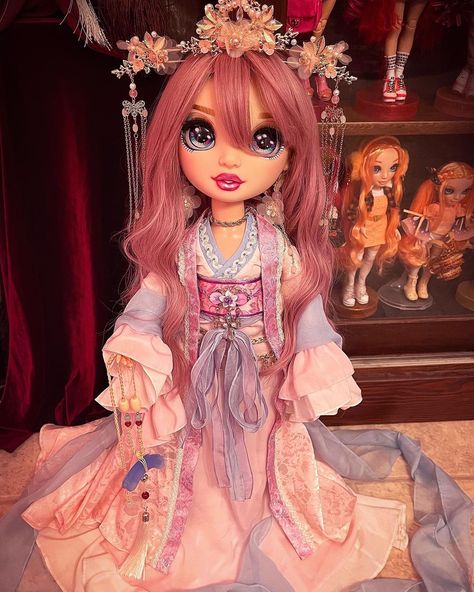 Keelerleah on Instagram: “People have been asking to see a better photo of my Rainbow High big Amaya. She’s wearing an Angell Studio BJD dress. Her blue hair has…” Bjd Dress, Monster High Doll Clothes, Doll Aesthetic, Fantasy Art Dolls, Instagram People, Rainbow Fashion, Dream Doll, Rainbow High, Bratz Doll