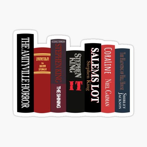 "Horror Books " Sticker for Sale by Benjamin Thomas Salem Lot, Bram Stoker's Dracula, Horror Book, Bram Stoker, Horror Books, House On A Hill, Fan Book, The Shining, Sticker Book
