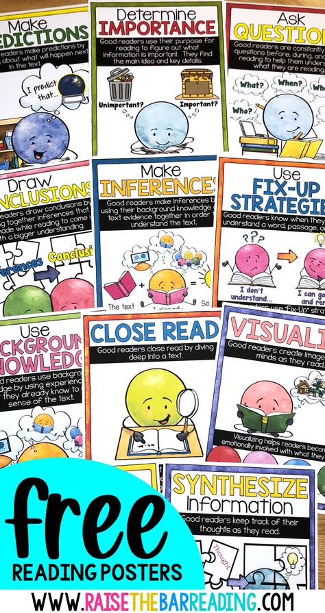 Reading Strategy Anchor Charts, 3rd Grade Reading Activities Free, Vocabulary Graphic Organizers Elementary, Grade 5 Anchor Charts, 2nd Grade Anchor Charts Reading, Printable Anchor Charts, Reading Stations 3rd, Ar Reading Goal Charts, Teaching Fourth Grade