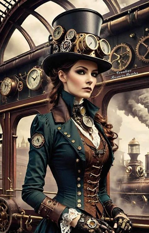 From odd birthmarks to unique pigmentation, these people have rare genetics that make them different, find the most peculiar cases here Steampunk Fashion Women, Steampunk Mixed Media Art, Halloween Outfits For Women, Steampunk Illustration, Steampunk Woman, Steampunk Artwork, Mode Steampunk, Steampunk Aesthetic, Steampunk Mixed Media